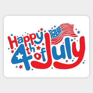 4th of July - 4 Sticker